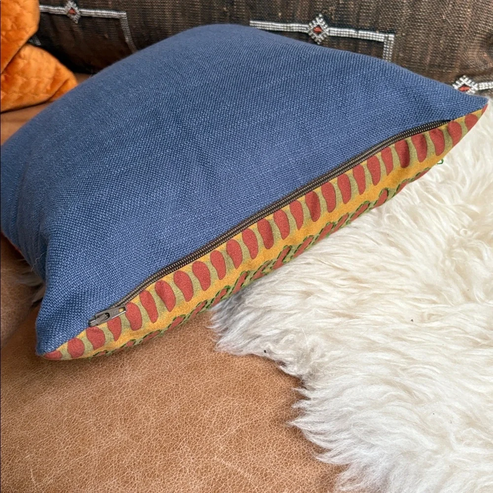 Crate&Barrel Kantha Stitch Small Throw Pillow